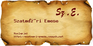 Szatmári Emese névjegykártya